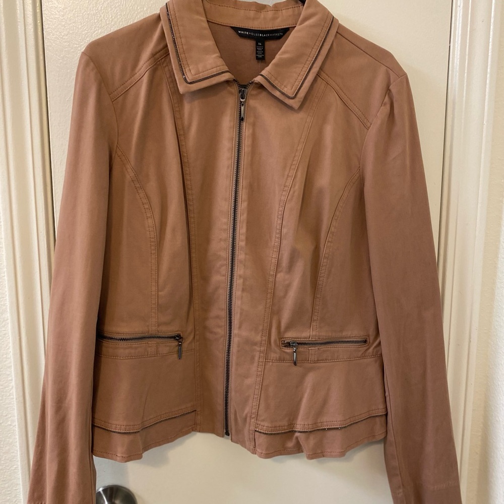 White House Black Market Tan Utility Jacket